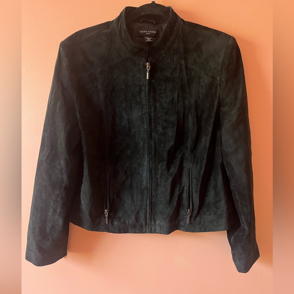 Valerie Stevens Women's Black Suede Jacket